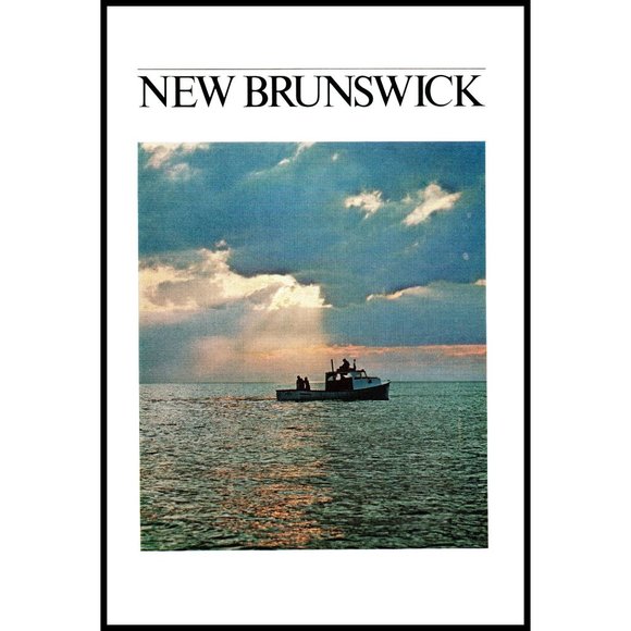1974 New Brunswick Canada Vacation Travel Vintage Print Ad Fishing Beach Decor - Picture 2 of 3